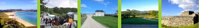 Ballymastoker Bay Blue Flag Beach Portsalon, Horse Riding in Rathmullan, Glenalla Lodge Bed & Breakfast Accommodation, View from B&B Accommodation, Flight of the Earls Heritage Centre Rathmullan