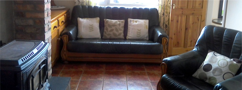 Sitting room in Gapple Cottage, Rathmullan Holiday Self-Catering Accommodation at the foot of the Glenalla hills, County Donegal, Ireland